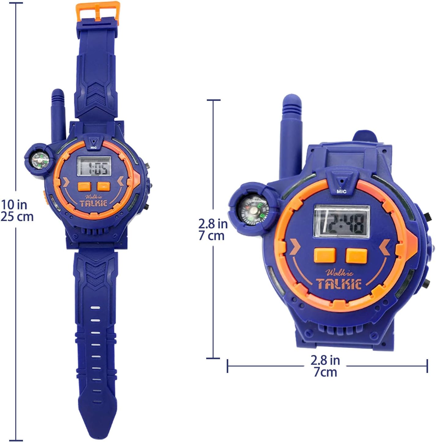 Kids Pols Walkie Talkies – 3 Mile Range, Horlogestijl met Digital Display, Kompas en Zaklamp, Perfect Adventure Toy voor Kinderen