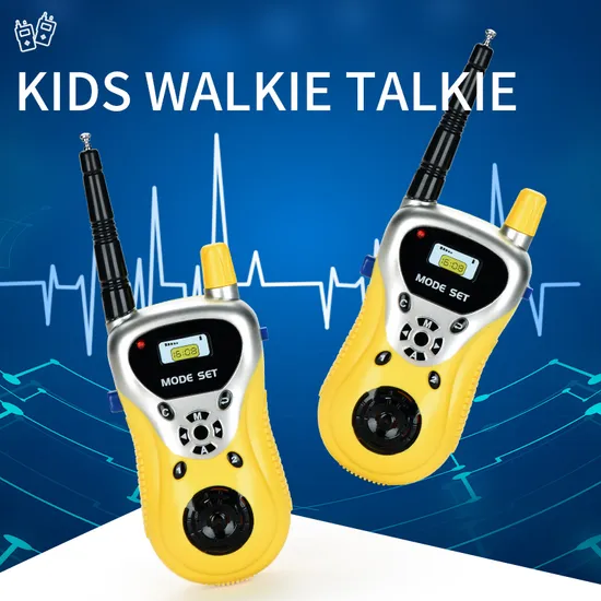 80M Long Distance Interactive Walkie Talkies - Parent-Child Communication, Yellow