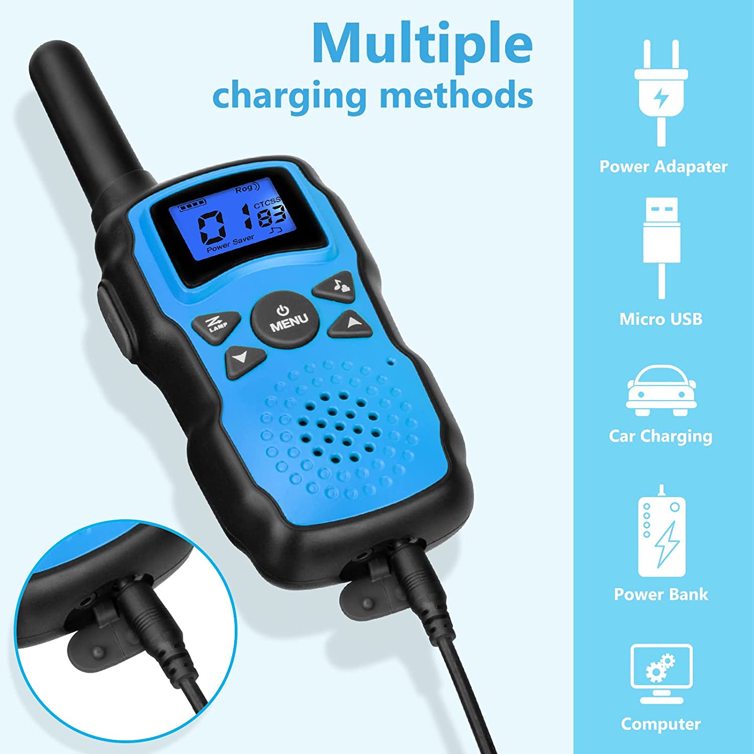 Kids Walkie Talkies - Portable Two-Way Radio with One-to-Many Communication