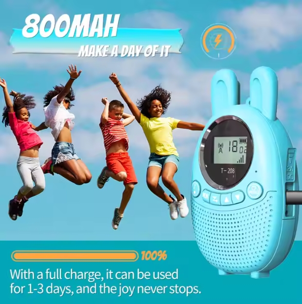 Kids Walkie Talkies with 22 Channels and 99 Privacy Codes - 2-Pack with Fun Animal Designs