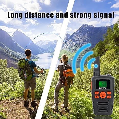 Kids Walkie Talkies with High-Brightness LED Flashlight - 4-Pack with 22 Channels and Long Range