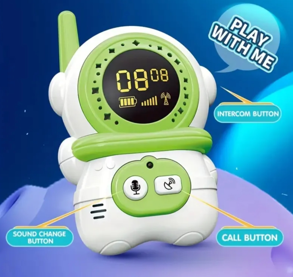 Kids Walkie Talkies – 300 Meter Range, Clear Intercom, Cute Design, Pink