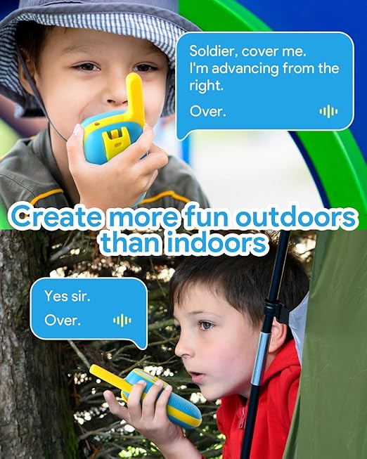 Kids Walkie Talkies with LCD Display, Easy-to-Use Two-Way Radios for Outdoor and Indoor Play