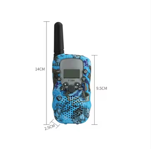 Colorful Kids Walkie Talkies - 3-Pack with Unique Patterns, LCD Screen, and Long-Range Communication