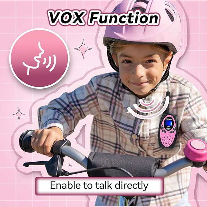 With LCD Display and Long-Range Communication cute 3miles Kids Walkie Talkie