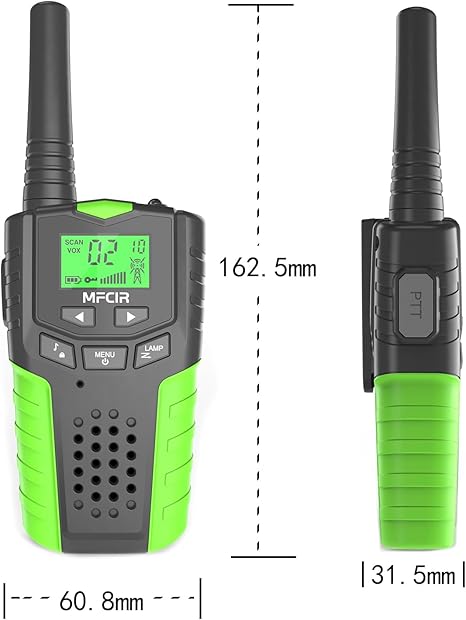 Rechargeable Walkie Talkies for Kids - 3-Pack with USB Charging, 22 Channels, and Long Range