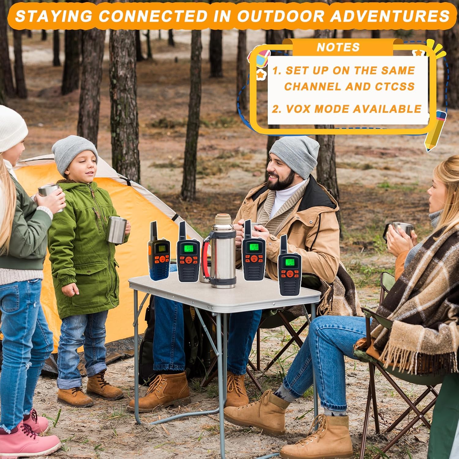 Long Range Walkie Talkies – Up to 20 Miles Communication, AAA Battery Powered, Ideal for Outdoor Adventures