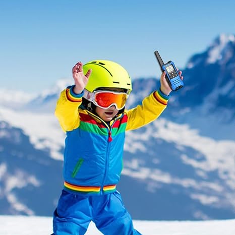 3 Miles Long-Range Kids Walkie Talkies with Clear Sound, LCD Display, and Durable Design, Blue