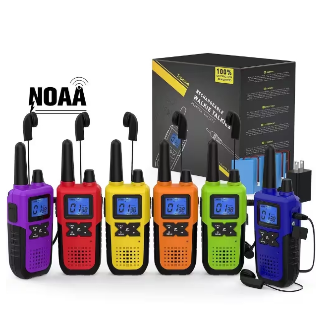 K10 FRS Walkie Talkies - Advanced Two-Way Radio with NOAA Weather Alerts and 20-Mile Range
