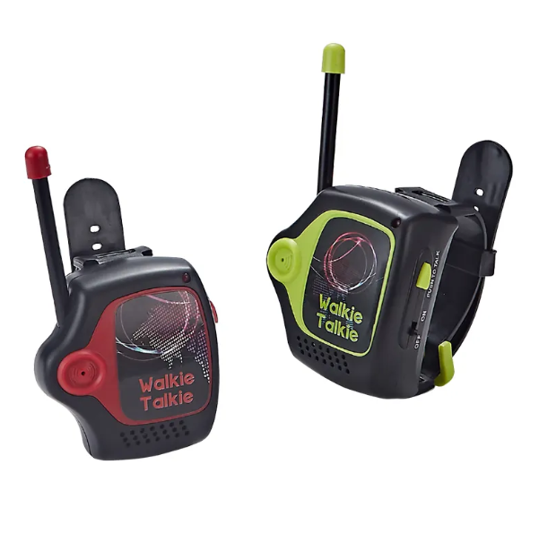 Kids Two-Way Wrist Walkie Talkie with Antenna and Clip-On Design