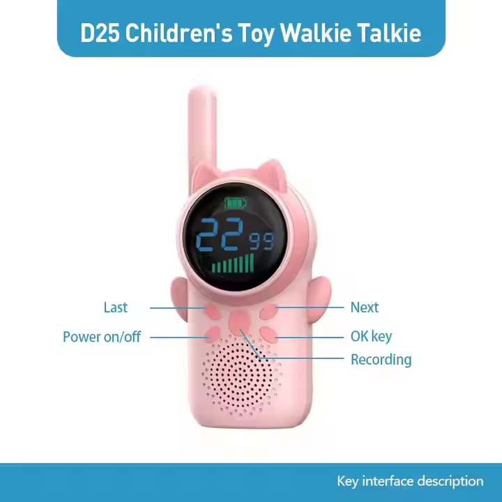 D25 Children's Toy Walkie Talkie with Recording Function - 3 Miles Range