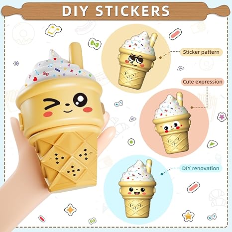 Cute Ice Cream and Fries Walkie Talkie for Kids - Fun Design with Clear Sound