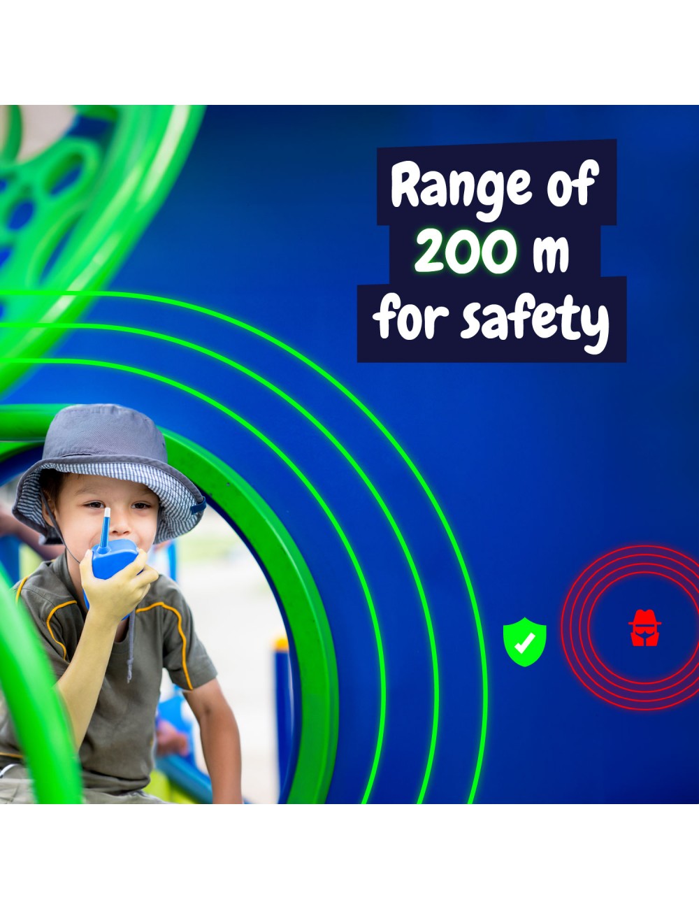 3 Miles Walkie Talkie Toy for Kids - Blue