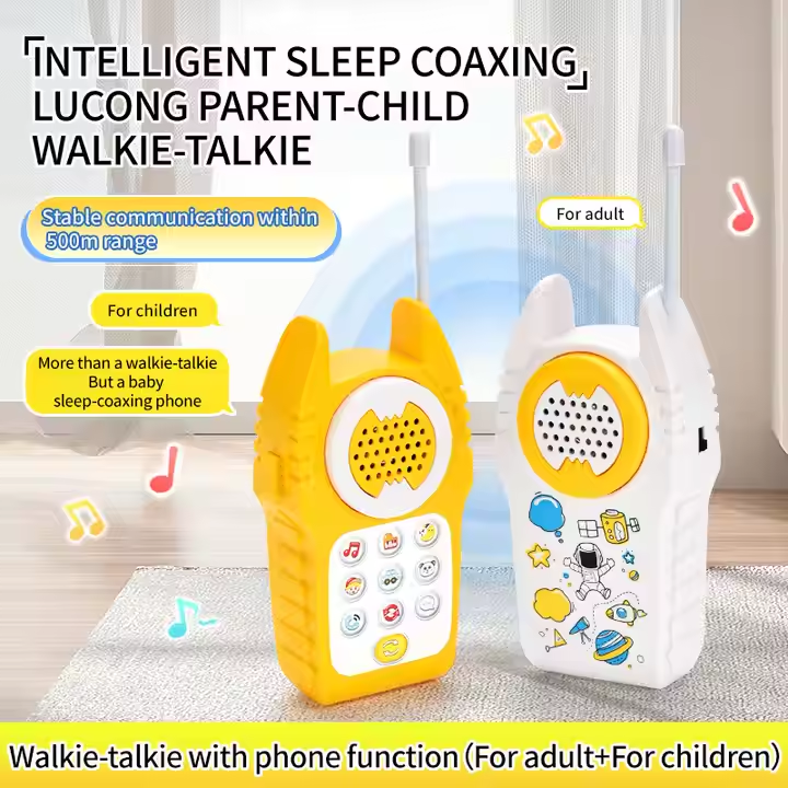 Parent-Child Walkie Talkie with Sleep Coaxing Feature - 500m Range Communication