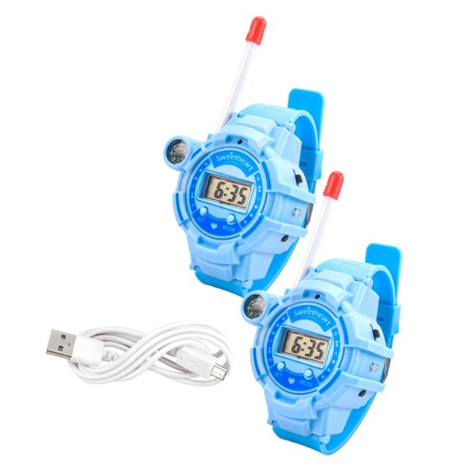 Kids Pink Walkie Talkie Watch with Compass and USB Charging