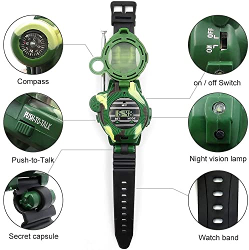 Children's Walkie Talkie Watch with Extendable Antenna and Compass 0.5W Kids Toy Walkie Talkie