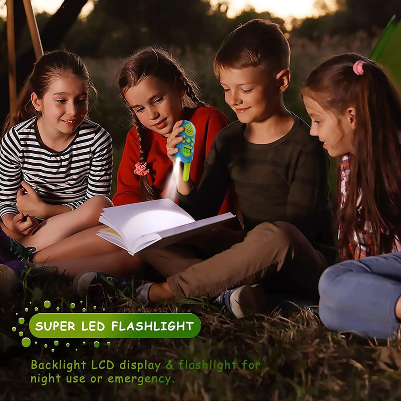 Kids Walkie Talkies - 3 Miles Long Range Two-Way Radios for Outdoor and Indoor Play