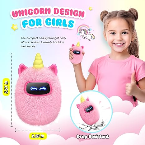 Upgraded Unicorn Kids Walkie Talkie with Glowing Eyes and Stable Signal - 3 Miles Range