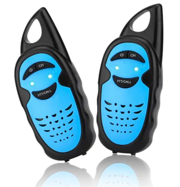 Compact Kids Walkie Talkie with Belt Clip and LED Indicator - 3 Miles Range