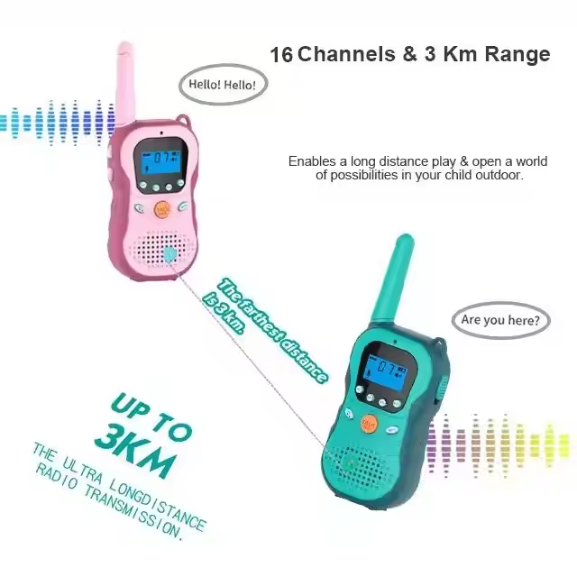 Kids Walkie Talkie - 3 Miles Range for Outdoor and Indoor Play
