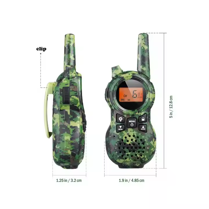 Kids Walkie Talkie with Flashlight and Camouflage Design - Outdoor Adventure Radio