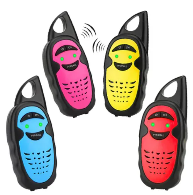 Compact Kids Walkie Talkie with Belt Clip and LED Indicator - 3 Miles Range